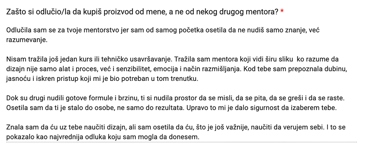 Utisak klijenta 8